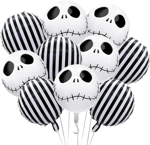 10 Stück Luftballon Halloween, Halloween Folienballon Skelett Ballon, Halloween Deko Luftballons Helium Ballons Party Luftballons, Skelett Luftballon für Halloween Party Spukhaus Dekoration 10 Stück Luftballon Halloween, Halloween Folienballon Skelett Ballon, Halloween Deko Luftballons Helium Ballons Party Luftballons, Skelett Luftballon für Halloween Party Spukhaus Dekoration von WEINIBAO