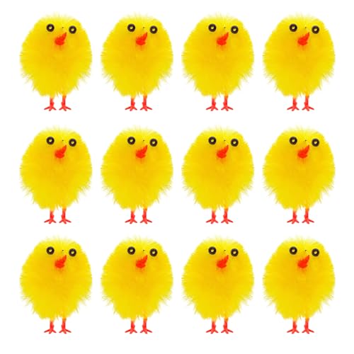 12 Stück Mini Osterküken Flauschig, Gelbe Mini-Küken Osterdekoration, Osterdeko Küken, Mini Plüsch Küken Ostern Deko, Oster Küken für Mädchen und Jungen Ostereiersuche Osterhauben Partygeschenke 12 Stück Mini Osterküken Flauschig, Gelbe Mini-Küken Osterdekoration, Osterdeko Küken, Mini Plüsch Küken Ostern Deko, Oster Küken für Mädchen und Jungen Ostereiersuche Osterhauben Partygeschenke von WEINIBAO