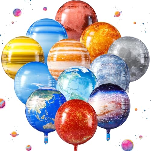 12 Stück Weltraum Luftballons, 4D Planeten Luftballons, 22 Zoll Folienballons Weltraum Party Ballons, Weltraum Kindergeburtstag Deko Ballon, Helium Ballons Planeten für Weltraum Themen Party Deko 12 Stück Weltraum Luftballons, 4D Planeten Luftballons, 22 Zoll Folienballons Weltraum Party Ballons, Weltraum Kindergeburtstag Deko Ballon, Helium Ballons Planeten für Weltraum Themen Party Deko von WEINIBAO