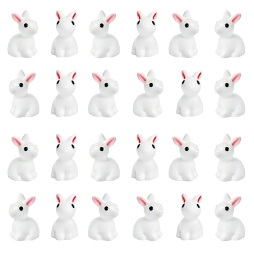 24 Stück Mini Osterhasen Figuren, Mini Hase Figuren, Miniatur Kaninchen Figur, Mini Hasen Ostern Deko, Mini Harz Figuren Hasen für Ostern Puppenhaus Mikrolandschaft Party Dekoration Desktop Ornament 24 Stück Mini Osterhasen Figuren, Mini Hase Figuren, Miniatur Kaninchen Figur, Mini Hasen Ostern Deko, Mini Harz Figuren Hasen für Ostern Puppenhaus Mikrolandschaft Party Dekoration Desktop Ornament von WEINIBAO