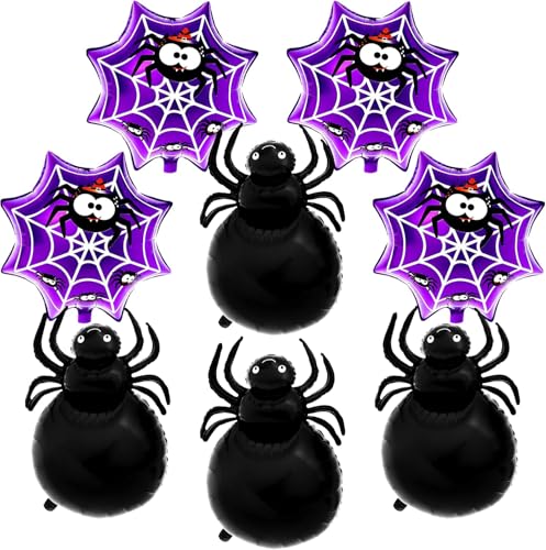 8 Stück Halloween Folienballon Spinne Ballon, Helium Ballon Spinne Party Luftballons, Halloween Deko Luftballons Spinnen, Lila und Schwarz Spinnen Luftballon für Halloween Party Dekoration 8 Stück Halloween Folienballon Spinne Ballon, Helium Ballon Spinne Party Luftballons, Halloween Deko Luftballons Spinnen, Lila und Schwarz Spinnen Luftballon für Halloween Party Dekoration von WEINIBAO