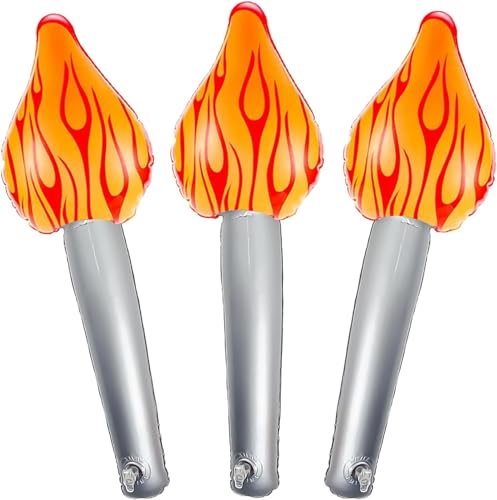 Aufblasbare Fackel Luftballons, 3 Stück Aufblasbarer Fackelstab Aufblasbare Fackel Aufblasbare Fackeln, Mittelalterliches Flammenspielzeug für Spiele Sportwettbewerbe Aufblasbare Fackel Luftballons, 3 Stück Aufblasbarer Fackelstab Aufblasbare Fackel Aufblasbare Fackeln, Mittelalterliches Flammenspielzeug für Spiele Sportwettbewerbe von WEINIBAO