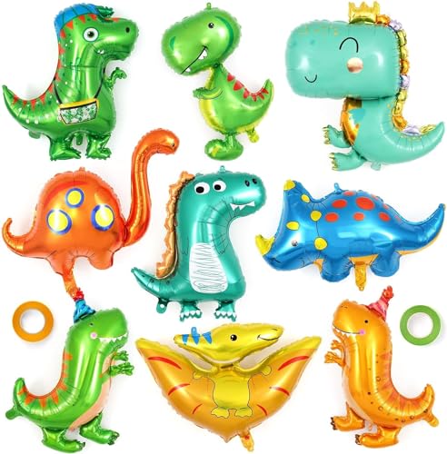 Dinosaurier Luftballons Geburtstag, 9 Stück Dinosaurier Folienballons Dino Party Luftballons Kinder Dino Ballon Helium Ballon für Geburtstagsdeko Dschungel Party Dekoration Kinder Baby Shower Dinosaurier Luftballons Geburtstag, 9 Stück Dinosaurier Folienballons Dino Party Luftballons Kinder Dino Ballon Helium Ballon für Geburtstagsdeko Dschungel Party Dekoration Kinder Baby Shower von WEINIBAO