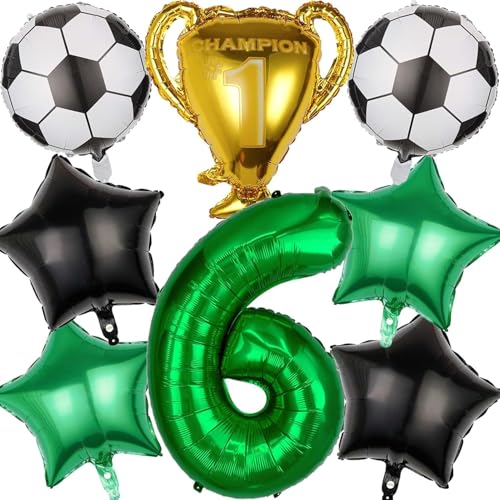 Fussball Luftballon Geburtstag 6 Jahre, Luftballon 6 Jahre Fußball Ballon Trophäe Luftballon Stern, Geburtstagsdeko Fußball 6 Jahre, Folienballons Fußball für Kinder Junge Geburtstag Party Dekoration Fussball Luftballon Geburtstag 6 Jahre, Luftballon 6 Jahre Fußball Ballon Trophäe Luftballon Stern, Geburtstagsdeko Fußball 6 Jahre, Folienballons Fußball für Kinder Junge Geburtstag Party Dekoration von WEINIBAO