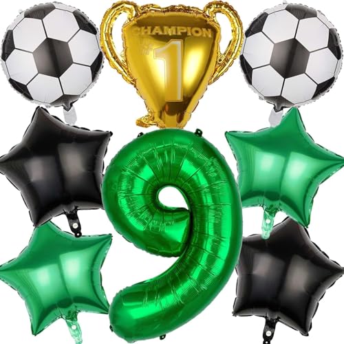 Fussball Luftballon Geburtstag 9 Jahre, Luftballon 9 Jahre Fußball Ballon Trophäe Luftballon Stern, Fußball Geburtstagsdeko 9 Jahre, Folienballons Fußball für Kinder Junge Geburtstag Party Dekoration Fussball Luftballon Geburtstag 9 Jahre, Luftballon 9 Jahre Fußball Ballon Trophäe Luftballon Stern, Fußball Geburtstagsdeko 9 Jahre, Folienballons Fußball für Kinder Junge Geburtstag Party Dekoration von WEINIBAO