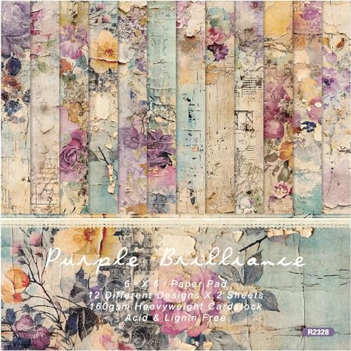Scrapbooking Papier, 24 Blätter Vintage Scrapbook Papier, 15 x 15 cm Blumen Designpapier, Decoupage Papier Bastelpapier, Scrapbook Zubehör für DIY Tagebuch, Handwerk, Notizbuch, Scrapbooking, Alben Scrapbooking Papier, 24 Blätter Vintage Scrapbook Papier, 15 x 15 cm Blumen Designpapier, Decoupage Papier Bastelpapier, Scrapbook Zubehör für DIY Tagebuch, Handwerk, Notizbuch, Scrapbooking, Alben von WEINIBAO