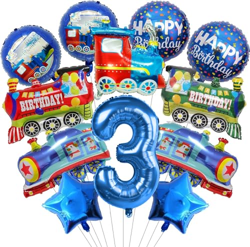 Zug Luftballons Geburtstag 3 jahre, 12 Stück Zug Folienballon Geburtstag Set, Luftballon 3. Geburtstag Zug Helium Ballons Zug Folienballons Blau Luftballons Zug Geburtstagsdeko für Kinder Junge Zug Luftballons Geburtstag 3 jahre, 12 Stück Zug Folienballon Geburtstag Set, Luftballon 3. Geburtstag Zug Helium Ballons Zug Folienballons Blau Luftballons Zug Geburtstagsdeko für Kinder Junge von WEINIBAO