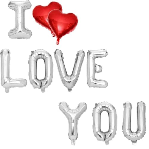 Rote Herzballons Rote "I LOVE YOU" Ballons für romantische Valentinstagsdekorationen Brautparty-Hochzeitspartydekorationen Rote Herzballons Rote "I LOVE YOU" Ballons für romantische Valentinstagsdekorationen Brautparty-Hochzeitspartydekorationen von WEIPUER