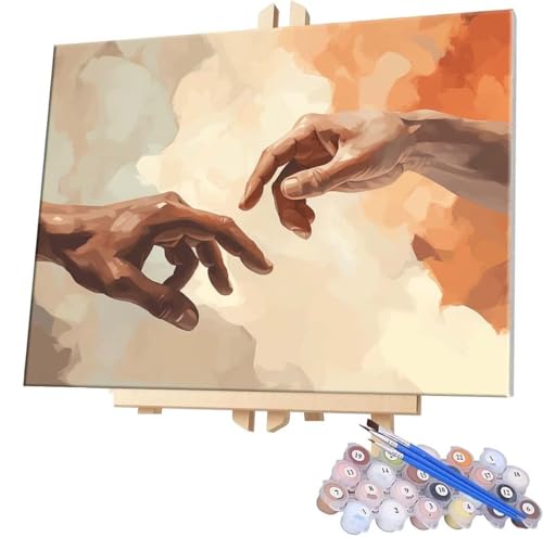 Malen nach Zahlen für Erwachsene, DIY Die Hand Gottes Malen nach Zahlen Kunst-Set, DIY Erwachsene Vorgedruckte Leinen Leinwand Ölgemälde, Malen Nach Zahlen ab 7 Jahre Mädchen, Ohne Rahmen 30x40cm D704 Malen nach Zahlen für Erwachsene, DIY Die Hand Gottes Malen nach Zahlen Kunst-Set, DIY Erwachsene Vorgedruckte Leinen Leinwand Ölgemälde, Malen Nach Zahlen ab 7 Jahre Mädchen, Ohne Rahmen 30x40cm D704 von WEISHIWE
