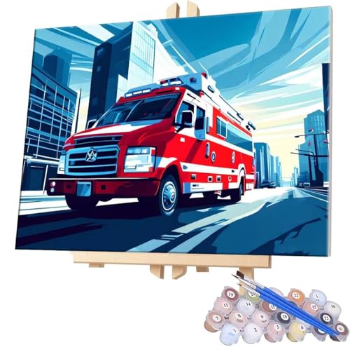 Malen nach Zahlen für Erwachsene, DIY Krankenwagen Malen nach Zahlen Kunst-Set, DIY Erwachsene Vorgedruckte Leinen Leinwand Ölgemälde, Malen Nach Zahlen ab 7 Jahre Mädchen, Ohne Rahmen 30x40cm D-339 Malen nach Zahlen für Erwachsene, DIY Krankenwagen Malen nach Zahlen Kunst-Set, DIY Erwachsene Vorgedruckte Leinen Leinwand Ölgemälde, Malen Nach Zahlen ab 7 Jahre Mädchen, Ohne Rahmen 30x40cm D-339 von WEISHIWE