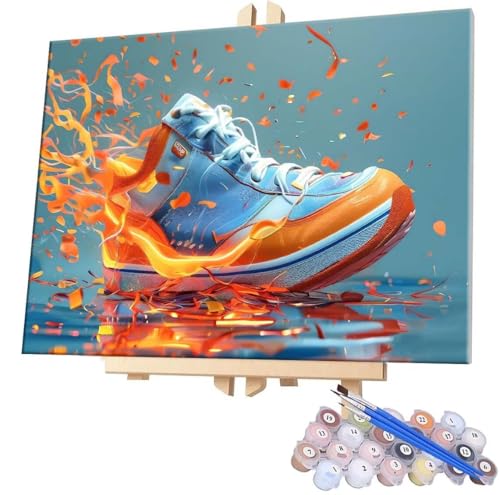 Malen nach Zahlen für Erwachsene, DIY Turnschuhe Malen nach Zahlen Kunst-Set, DIY Erwachsene Vorgedruckte Leinen Leinwand Ölgemälde, Malen Nach Zahlen ab 7 Jahre Mädchen, Ohne Rahmen 30x40cm D-626 Malen nach Zahlen für Erwachsene, DIY Turnschuhe Malen nach Zahlen Kunst-Set, DIY Erwachsene Vorgedruckte Leinen Leinwand Ölgemälde, Malen Nach Zahlen ab 7 Jahre Mädchen, Ohne Rahmen 30x40cm D-626 von WEISHIWE