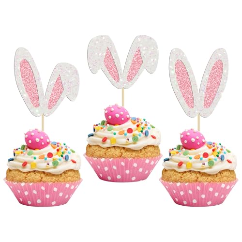 cupcake topper ostern, 12pcs cupcake topper hase, tortendeko ostern, kuchen topper hase, tortendeko kaninchen, cake topper hase, torten topper hase, Süße torten-Dekorationen für Ostern(A) von WEITAPYT