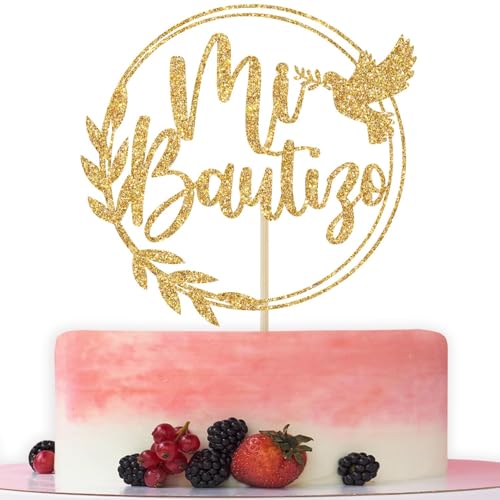 torten topper kommunion, cake topper erstkommunion, torten topper taufe gold, taufe cake topper gold kreuz, topper kommunion, für die Dekoration von Taufen, Erstkommunionen, Geburtstagen(A) von WEITAPYT