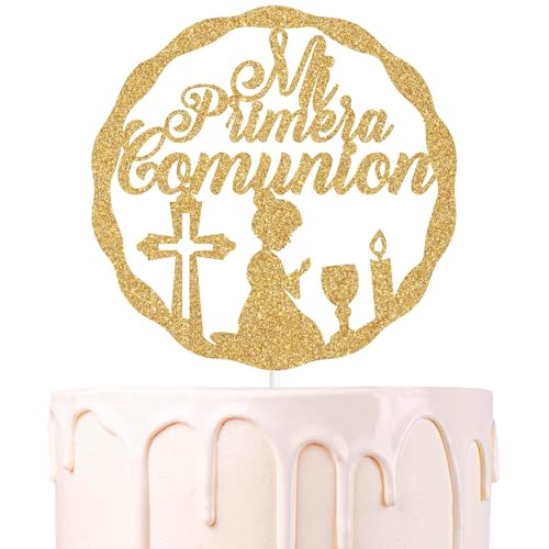 torten topper kommunion, cake topper erstkommunion, torten topper taufe gold, taufe cake topper gold kreuz, topper kommunion, für die Dekoration von Taufen, Erstkommunionen, Geburtstagen(C) von WEITAPYT