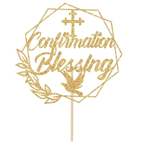 torten topper kommunion, cake topper erstkommunion, torten topper taufe gold, taufe cake topper gold kreuz, topper kommunion, für die Dekoration von Taufen, Erstkommunionen, Geburtstagen(D) von WEITAPYT