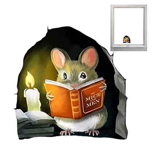 WEITING Mausloch Wandtattoo, Interessantes Mausloch Wandtattoo Maus in einem Loch, Maus-Lesebuch im Wandaufkleber Wandbild Home Decal Animal für Home Wall Decor WEITING Mausloch Wandtattoo, Interessantes Mausloch Wandtattoo Maus in einem Loch, Maus-Lesebuch im Wandaufkleber Wandbild Home Decal Animal für Home Wall Decor von WEITING