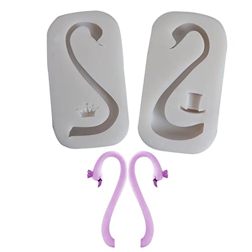 WEITING Schwanen-Silikon-Fondant-Formen – Kreative Schwanenhals-Silikonform – Fondant Schokolade Süßigkeiten Kuchen Silikonform Backform für Zuckerhandwerk Kuchendekoration von WEITING