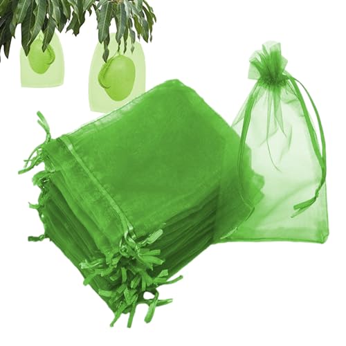 weiting 100 Stücke Traubenschutzbeutel 20x 30cm Frucht Schutzbeutel Weintrauben Netz Garten Netzbeutel Obst Schutzbeutel Organzabeutel Mit Zugband Organzasäckchen Zum Schutz Vor Wespenfrass Vögel von WEITING