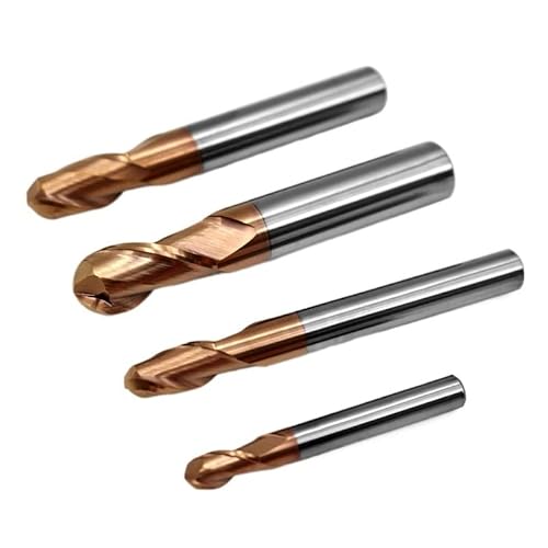 CNC-Fräswerkzeuge, HRC55 Kugelkopf-Schaftfräser, Wolframstahl-Legierungsbeschichtung, CNC-Bearbeitung, mehrere Größen(R6.0x12Dx75L) von WEITINGKKK
