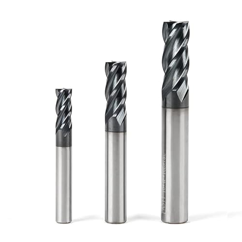 CNC-Fräswerkzeuge, Schaftfräser mit Wolframstahlbeschichtung, HRC 45/55/57/58, 1–20 mm Durchmesser, mehrere Größen(Hrc 58-2f,1.0x3xD4x50mm) von WEITINGKKK