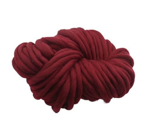 Die Wolle, 250g 36m Acrylgarn for Spinnen von Handstrick-Roving-Filz Multicolor(22 Wine Red) von WEITINGKKK