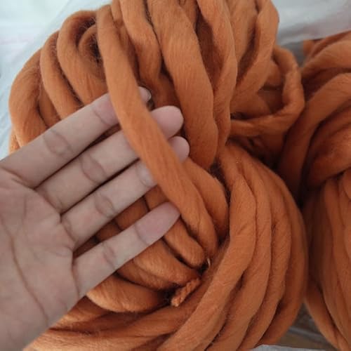 Die Wolle, 250g 36m Acrylgarn for Spinnen von Handstrick-Roving-Filz Multicolor(Brown Yellow) von WEITINGKKK