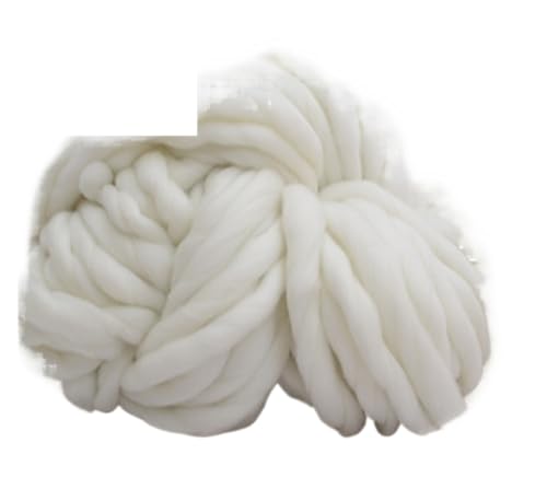 Die Wolle, 250g 36m Acrylgarn for Spinnen von Handstrick-Roving-Filz Multicolor(White) von WEITINGKKK