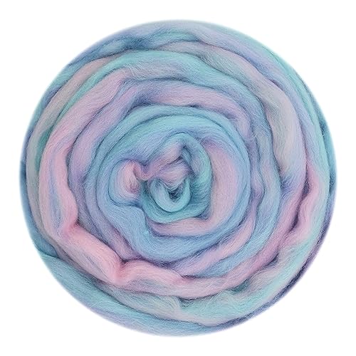 Die Wolle, 50g Wollmischung Roving Garn Kunst Nadel Nassfilzen Zubehör DIY Wolle Multicolor(50g-01) von WEITINGKKK
