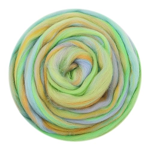 Die Wolle, 50g Wollmischung Roving Garn Kunst Nadel Nassfilzen Zubehör DIY Wolle Multicolor(50g-03) von WEITINGKKK