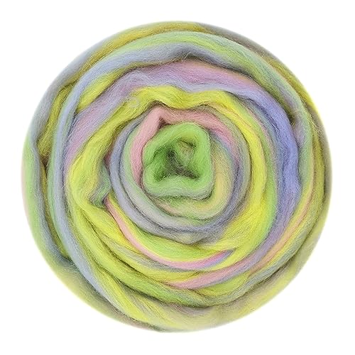 Die Wolle, 50g Wollmischung Roving Garn Kunst Nadel Nassfilzen Zubehör DIY Wolle Multicolor(50g-04) von WEITINGKKK