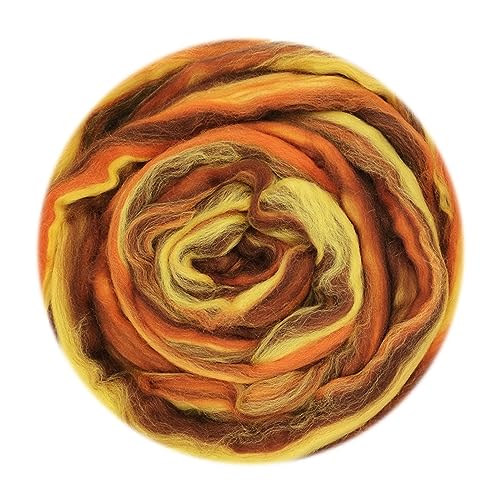 Die Wolle, 50g Wollmischung Roving Garn Kunst Nadel Nassfilzen Zubehör DIY Wolle Multicolor(50g-06) von WEITINGKKK