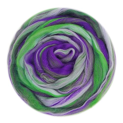 Die Wolle, 50g Wollmischung Roving Garn Kunst Nadel Nassfilzen Zubehör DIY Wolle Multicolor(50g-11) von WEITINGKKK