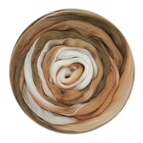Die Wolle, 50g Wollmischung Roving Garn Kunst Nadel Nassfilzen Zubehör DIY Wolle Multicolor(50g-15) von WEITINGKKK