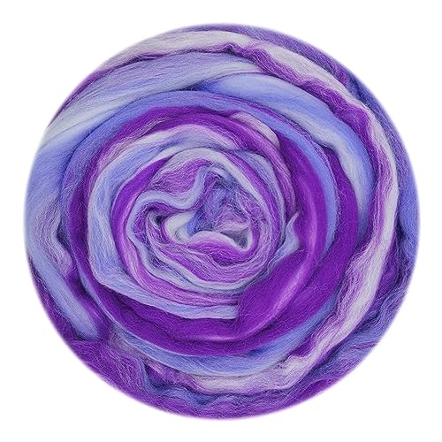 Die Wolle, 50g Wollmischung Roving Garn Kunst Nadel Nassfilzen Zubehör DIY Wolle Multicolor(50g-20) von WEITINGKKK