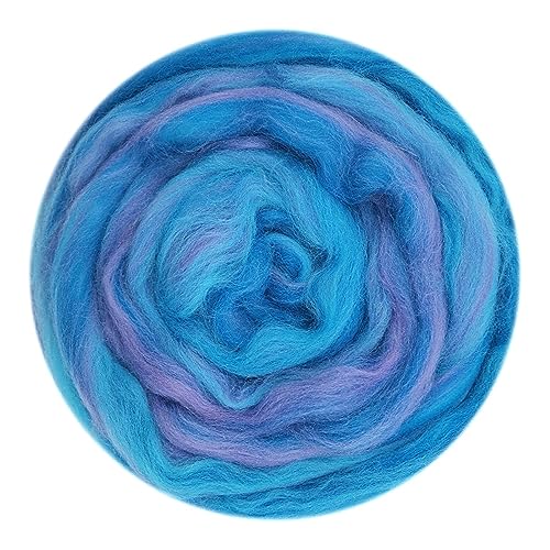 Die Wolle, 50g Wollmischung Roving Garn Kunst Nadel Nassfilzen Zubehör DIY Wolle Multicolor(50g-21) von WEITINGKKK