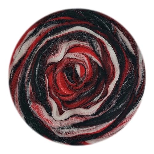 Die Wolle, 50g Wollmischung Roving Garn Kunst Nadel Nassfilzen Zubehör DIY Wolle Multicolor(50g-23) von WEITINGKKK