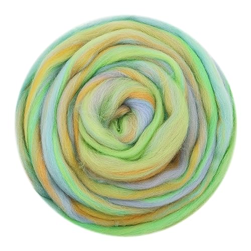 Die Wolle, 50g handgefärbte Wolltop Multicolor for Nass- und Nadelfilzen DIY(3) von WEITINGKKK