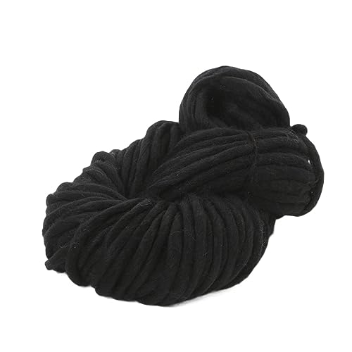 Die Wolle, Grobes Acrylgarn for Handstricken, Spinnen, DIY-Decken, mehrfarbig, 2er-Pack, 500 g(Black) von WEITINGKKK