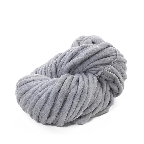 Die Wolle, Grobes Acrylgarn for Handstricken, Spinnen, DIY-Decken, mehrfarbig, 2er-Pack, 500 g(Grey) von WEITINGKKK