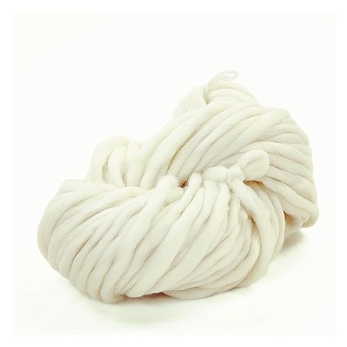 Die Wolle, Grobes Acrylgarn for Handstricken, Spinnen, DIY-Decken, mehrfarbig, 2er-Pack, 500 g(Lvory) von WEITINGKKK