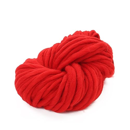 Die Wolle, Grobes Acrylgarn for Handstricken, Spinnen, DIY-Decken, mehrfarbig, 2er-Pack, 500 g(Red) von WEITINGKKK