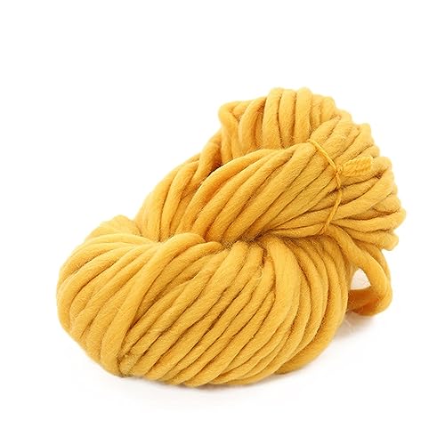 Die Wolle, Grobes Acrylgarn for Handstricken, Spinnen, DIY-Decken, mehrfarbig, 2er-Pack, 500 g(Yellow) von WEITINGKKK