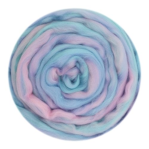 Die Wolle, Handgefärbter Kammzug aus Wollmischung for Nadel- und Nassfilzzubehör, 50 g, mehrfarbig(50g-01) von WEITINGKKK