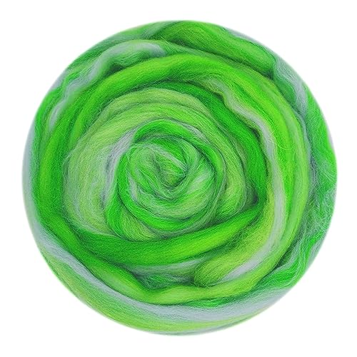 Die Wolle, Handgefärbter Kammzug aus Wollmischung for Nadel- und Nassfilzzubehör, 50 g, mehrfarbig(50g-07) von WEITINGKKK