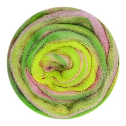 Die Wolle, Handgefärbter Kammzug aus Wollmischung for Nadel- und Nassfilzzubehör, 50 g, mehrfarbig(50g-09) von WEITINGKKK