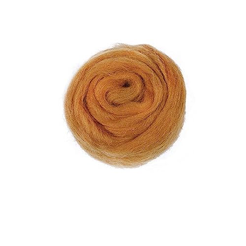Die Wolle, Merinowolle-Faser-Roving for Nadel- und Nassfilzen, Braun, 50 g/100 g(16,100g) von WEITINGKKK