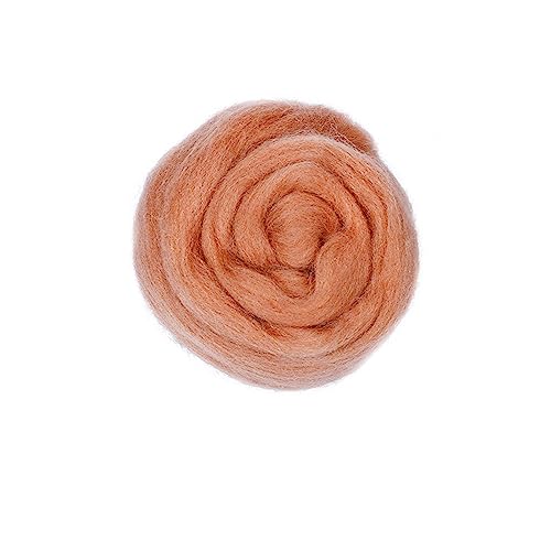 Die Wolle, Merinowolle-Faser-Roving for Nadel- und Nassfilzen, Braun, 50 g/100 g(2,100g) von WEITINGKKK