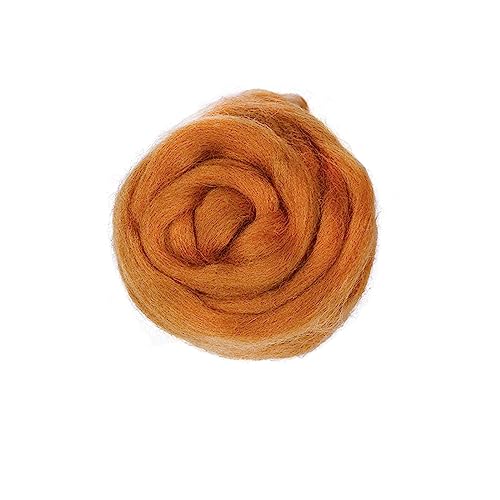 Die Wolle, Merinowolle-Faser-Roving for Nadel- und Nassfilzen, Braun, 50 g/100 g(42,100g) von WEITINGKKK