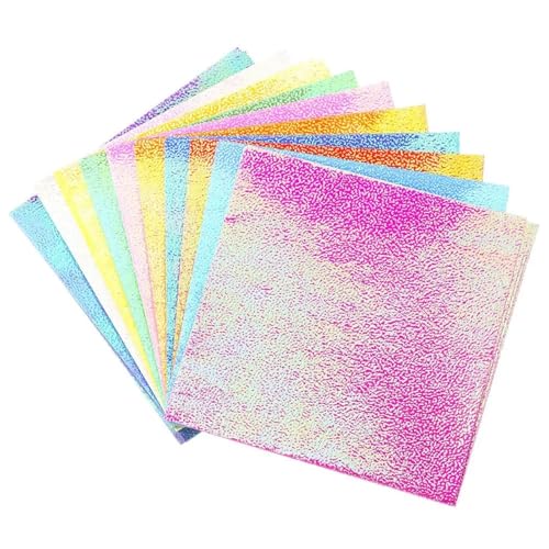 Lagerung von Flash-Karten, 100 Stück mehrfarbiges, einseitiges Origami-Glitzerpapier, mehrere Größen(7cmx7cm) von WEITINGKKK