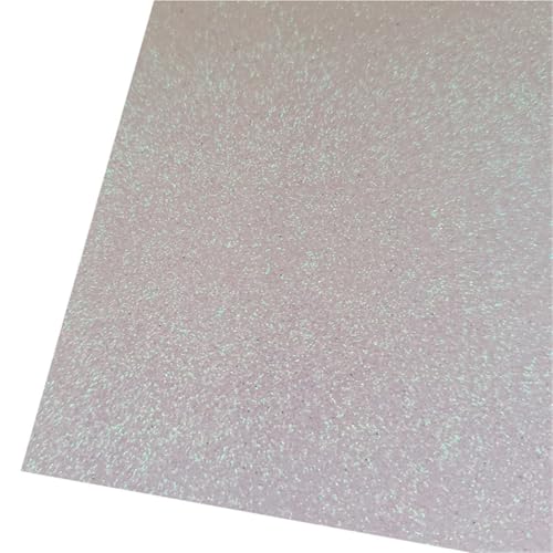 Lagerung von Flash-Karten, 15 Stück A4 200gsm selbstklebendes Glitzerkartonpapier mehrfarbig(White) von WEITINGKKK